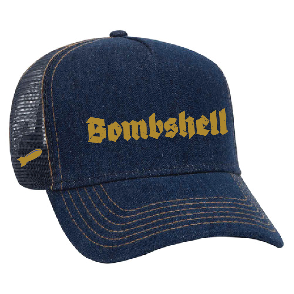 Bombshell Denim Trucker Pressed Front with Embroidery Bomb Detail