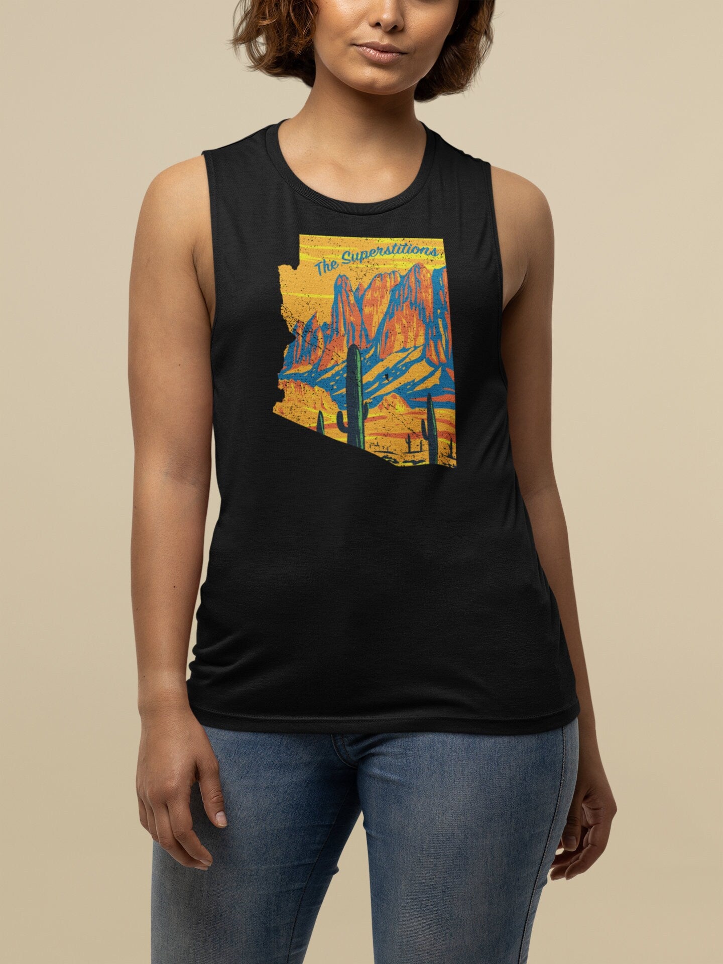 Emergency Print House The Superstitions Hiking Muscle Tank Top