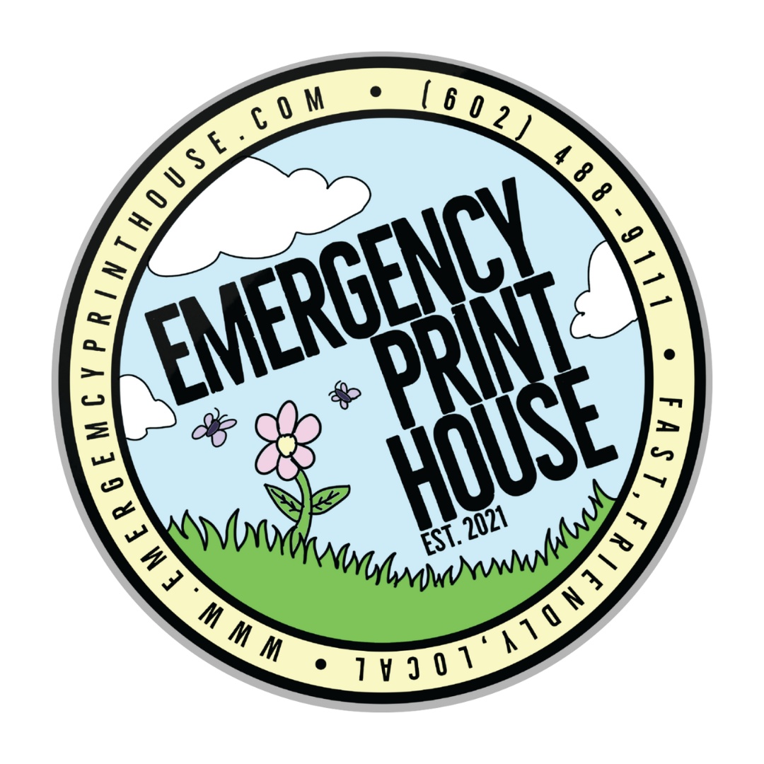 Emergency Print House Circle Stickers